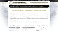 Desktop Screenshot of kuolinilmoitukset.fi